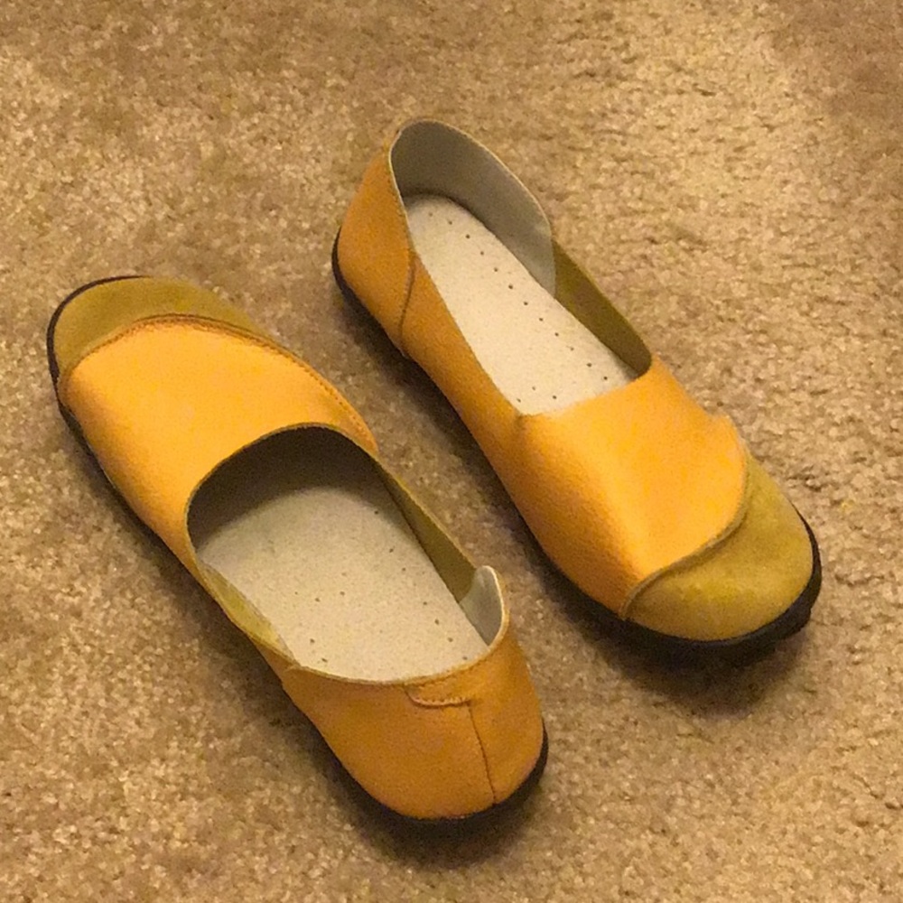 Brand new, never worn yellow shoes